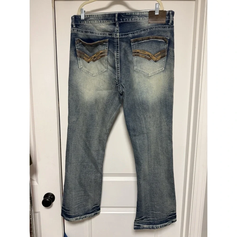 Stitches And Rivets, Men's Faded Jeans, Size 38